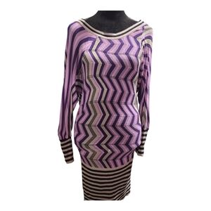 Bebe Purple Fitted Bodycon Dress